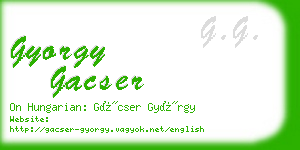 gyorgy gacser business card